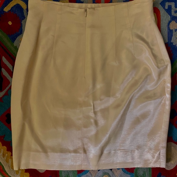Silky White Bebe Miniskirt, Size 4 - Picture 2 of 6